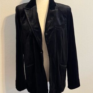 Favorite Daughter Black Velvet Blazer